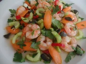 Garnelen-Möhren-Gurken-Salat - Rezept - Bild Nr. 8380