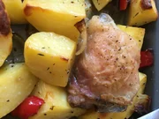 Kartoffel-Paprika-Hähnchen-Blech - Rezept - Bild Nr. 8391