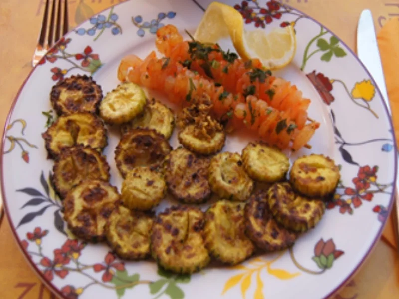Rezept: Gebratene Zucchini mit Garnelenspießen Bild Nr. 11 Gebratene Zucchini mit Garnelenspießen - Rezept - Bild Nr. 11