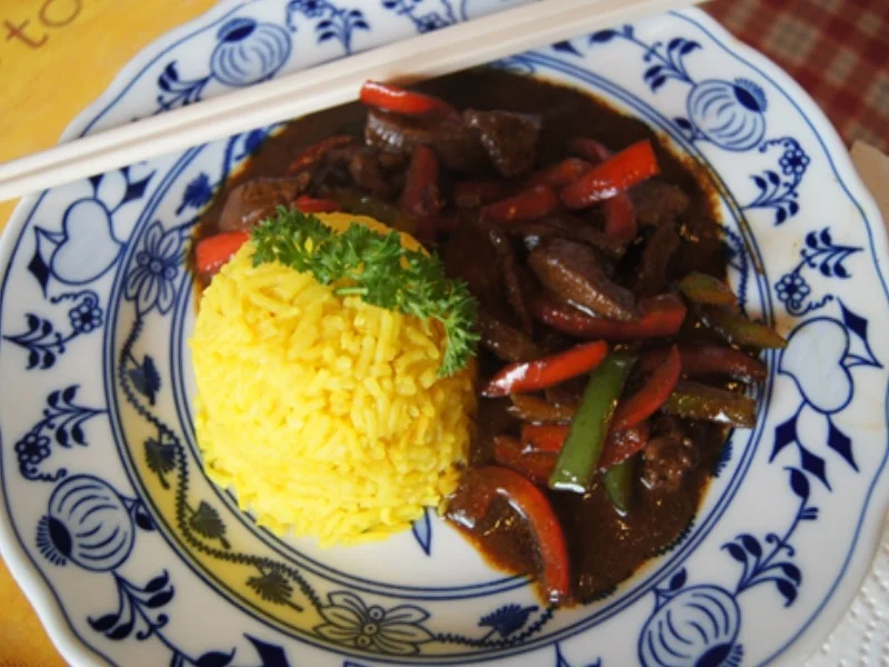 Gebratene Leber im Wok mit Paprika und Basmatireis - Rezept - Bild Nr. 21