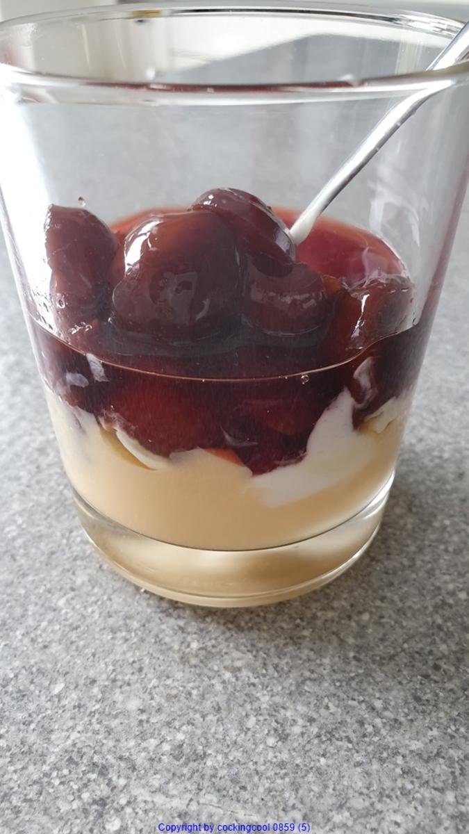 Griechischer Joghurt mit eingelegten Kirschen - Rezept - Bild Nr. 8471