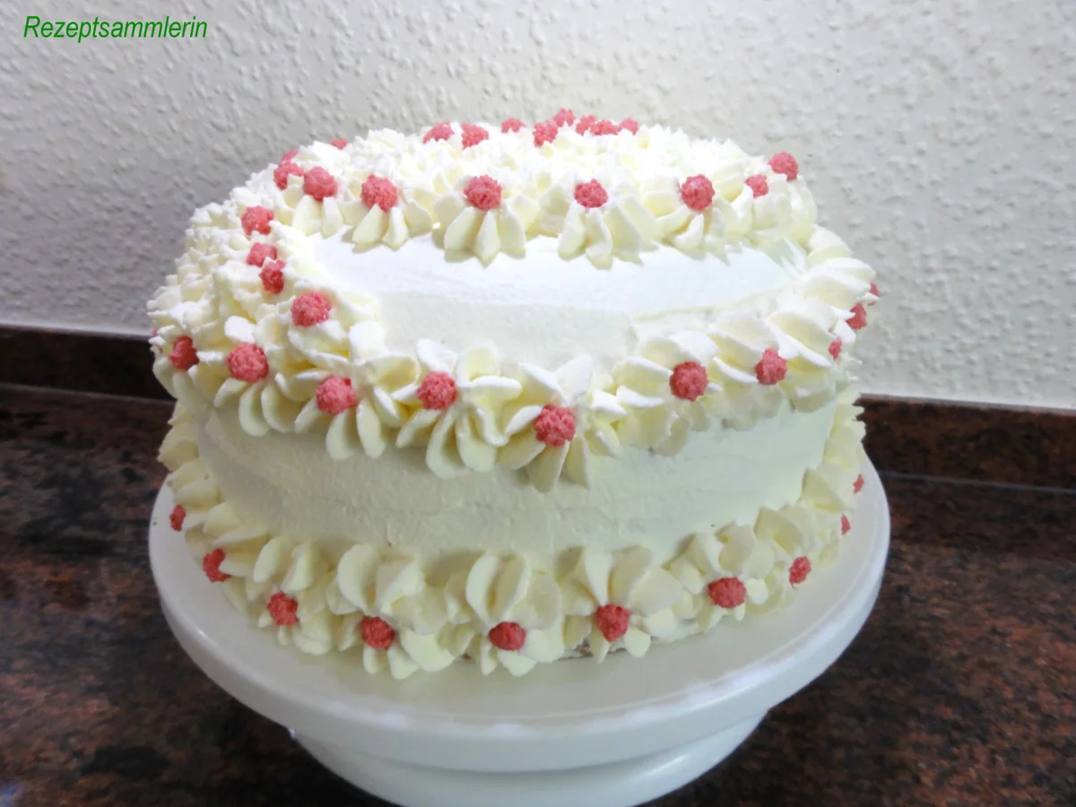 Biskuit:   HIMBEER ~ FRISCHKÄSE ~ SAHNETORTE - Rezept - Bild Nr. 8568