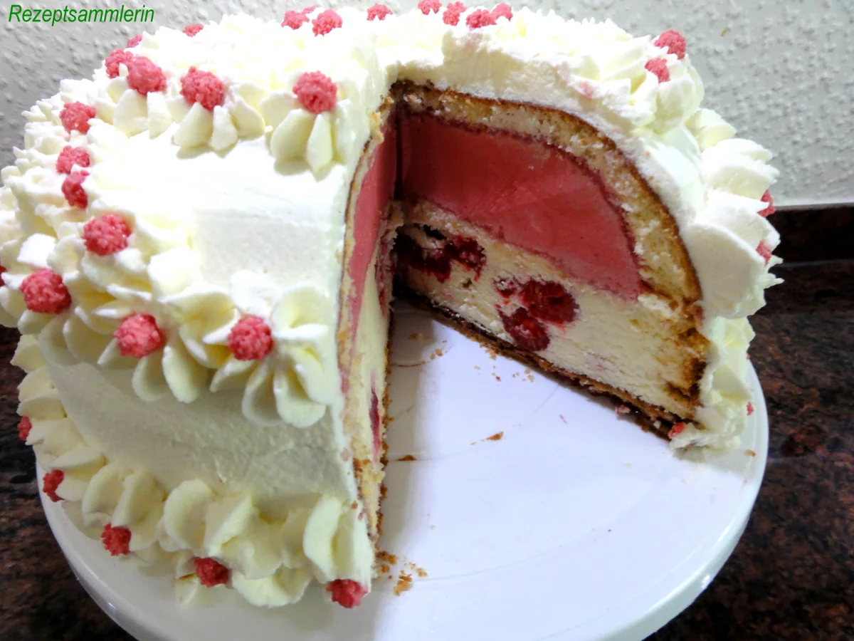 Biskuit:   HIMBEER ~ FRISCHKÄSE ~ SAHNETORTE - Rezept - Bild Nr. 8570