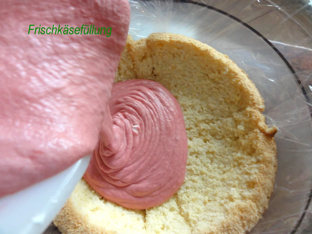 Biskuit:   HIMBEER ~ FRISCHKÄSE ~ SAHNETORTE - Rezept - Bild Nr. 8576