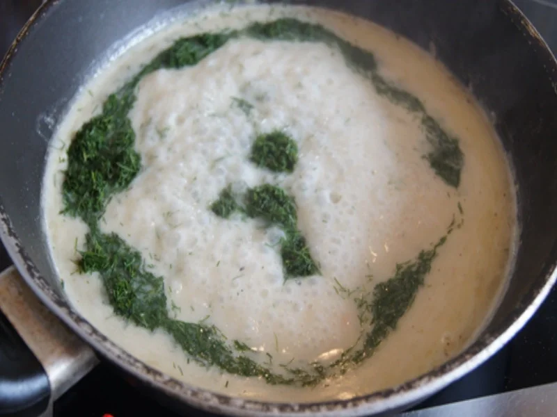 Rezept: Gekochte Eier mit Dillsauce, Kartoffeln und Romana-Salat Bild Nr. 8477 Gekochte Eier mit Dillsauce, Kartoffeln und Romana-Salat - Rezept - Bild Nr. 8477