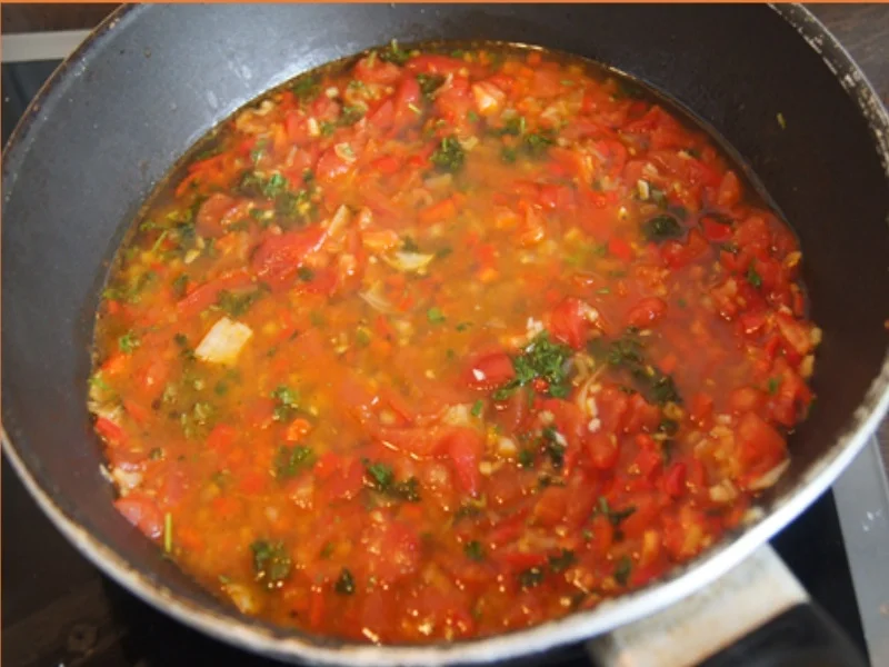 Spaghetti in Chili-Tomaten-Ei-Pfanne - Rezept - Bild Nr. 11