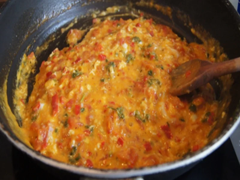 Spaghetti in Chili-Tomaten-Ei-Pfanne - Rezept - Bild Nr. 12