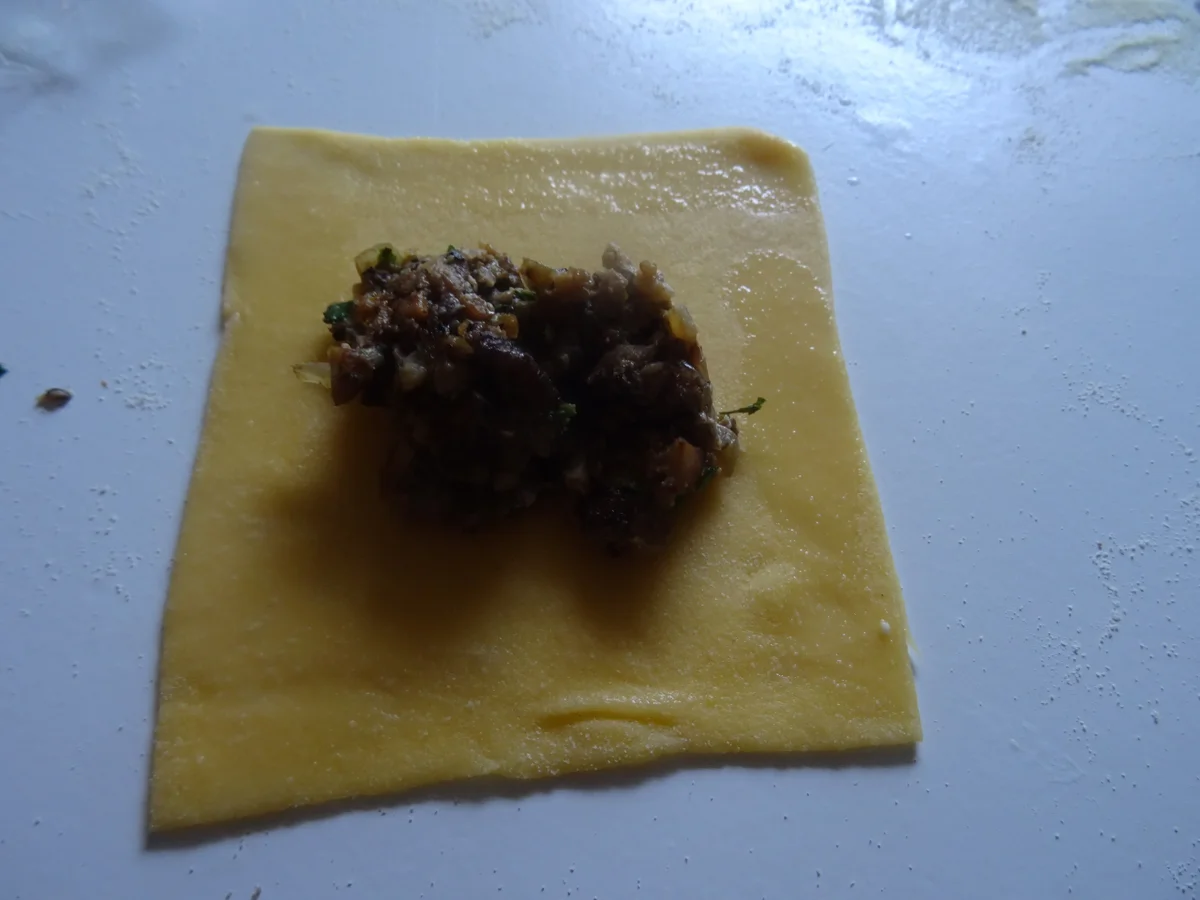 Rezept: Fagottini mit Pilzfüllung und Speck-Sahne-Soße Bild Nr. 8481 Fagottini mit Pilzfüllung und Speck-Sahne-Soße - Rezept - Bild Nr. 8481