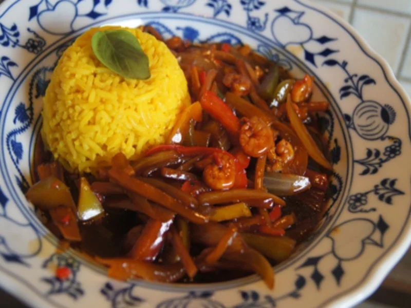 Garnelen-Gemüse-Wok mit Basmatireis - Rezept - Bild Nr. 14