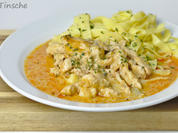 Überbackenes Sahnehähnchen in Blauschimmelkäse - Rezept - Bild Nr. 8570