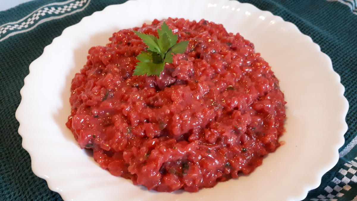 Rote Bete Risotto mit Kräuter-Zwiebel-Salat - Rezept - Bild Nr. 8570