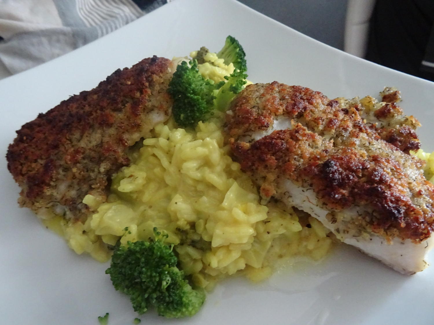 Schlemmerfilet à la Bordelaise auf Broccoli-Risotto - Rezept - kochbar.de
