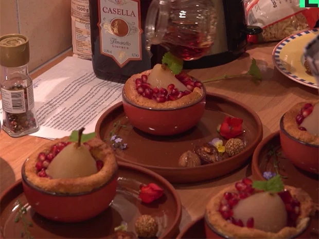 Birnensoufflé | gefüllte Datteln | Sesamkugeln | Kastanien | Obst - Rezept - Bild Nr. 2