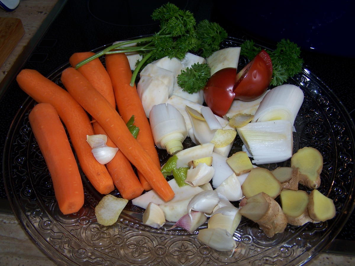 Fleischbrühe mit Gemüse , eingeweckt - Rezept - Bild Nr. 8575