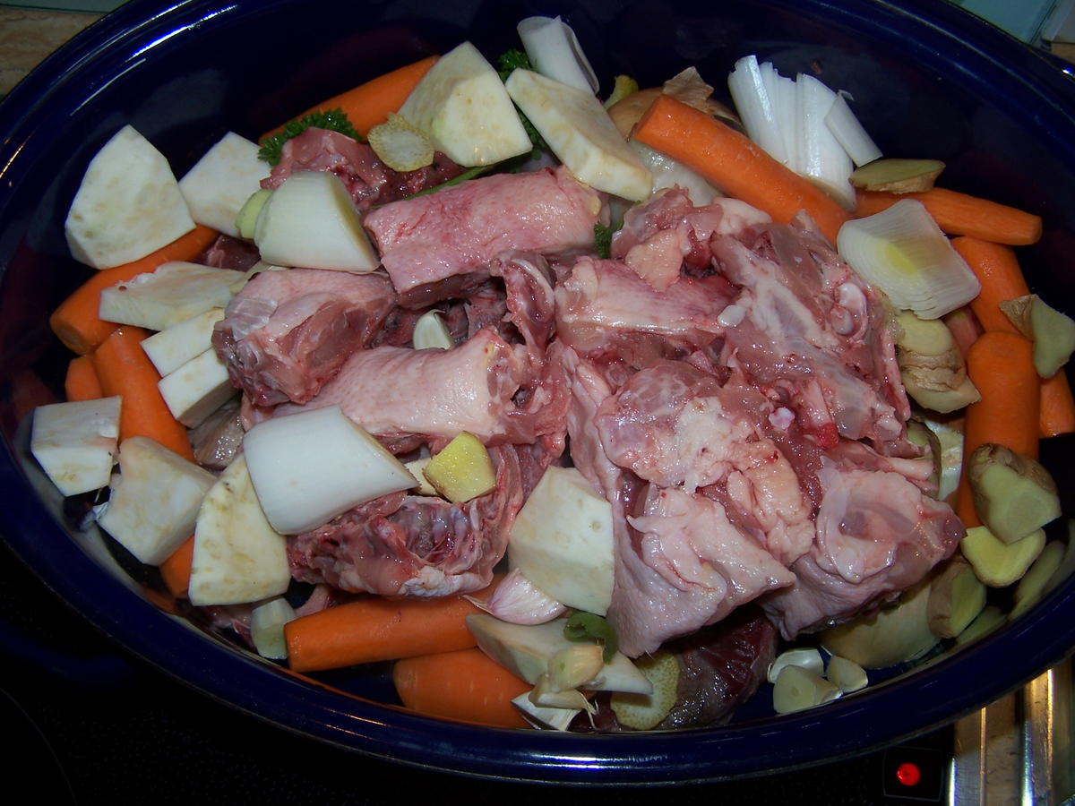 Fleischbrühe mit Gemüse , eingeweckt - Rezept - Bild Nr. 8577