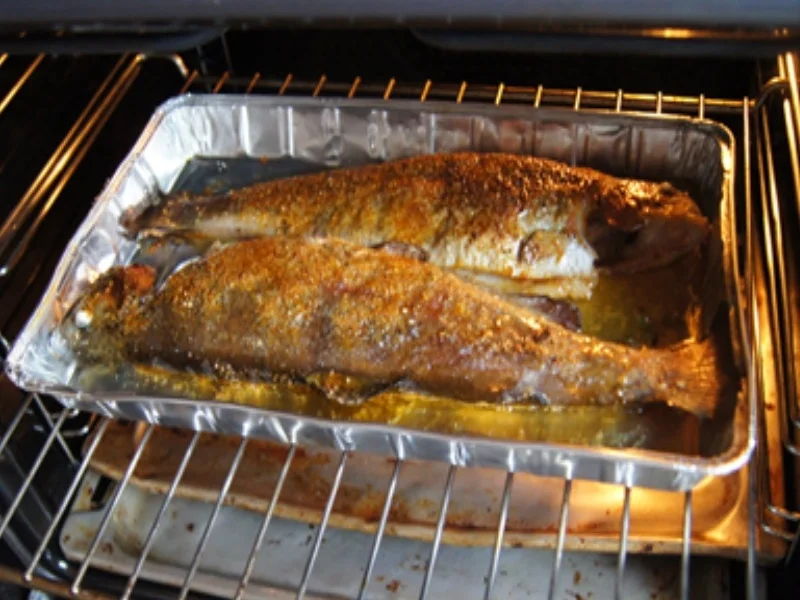 Rezept: Gebackene Regenbogenforelle mit Honig-Bundmöhren Bild Nr. 10 Gebackene Regenbogenforelle mit Honig-Bundmöhren - Rezept - Bild Nr. 10