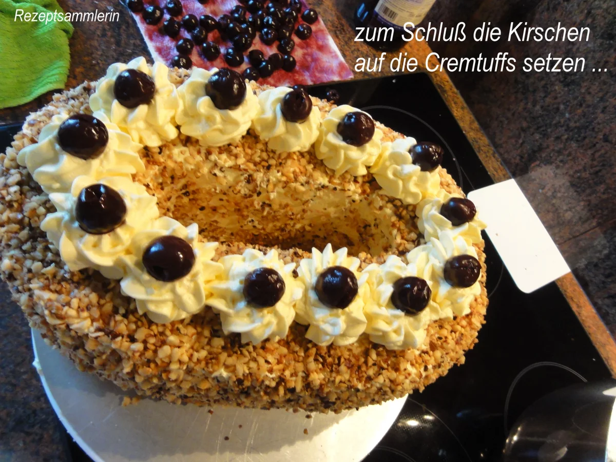 Rezept: Rührteig: FRANKFURTER KRANZ als "ZAHLENKUCHEN" Bild Nr. 8593 Rührteig: FRANKFURTER KRANZ als "ZAHLENKUCHEN" - Rezept - Bild Nr. 8593