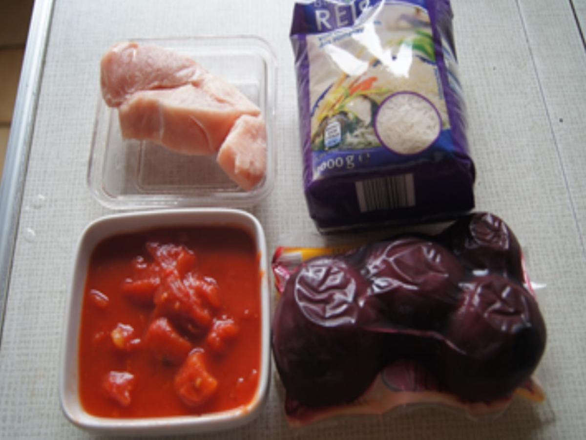 Putenbrustfilet mit Tomatenreis und Rote Bete Salat - Rezept - Bild Nr. 8602