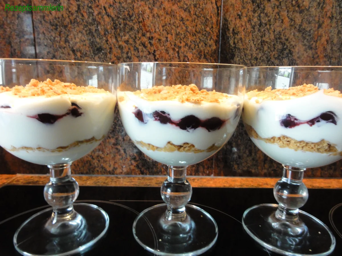 Dessert:   JOGHURT ~ SAHNE  mit Süßkirschen - Rezept - Bild Nr. 2