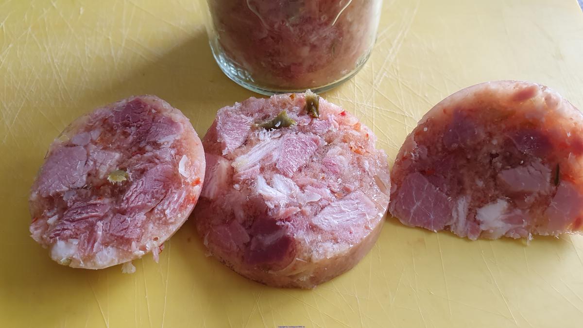 Schweinskopfsülze aus eigener Herstellung - Rezept - Bild Nr. 8621