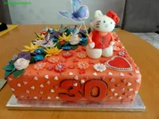 Biskuit:  HELLO KITTY ~ Torte mit Lemon-Sahne-Quark - Rezept - Bild Nr. 8