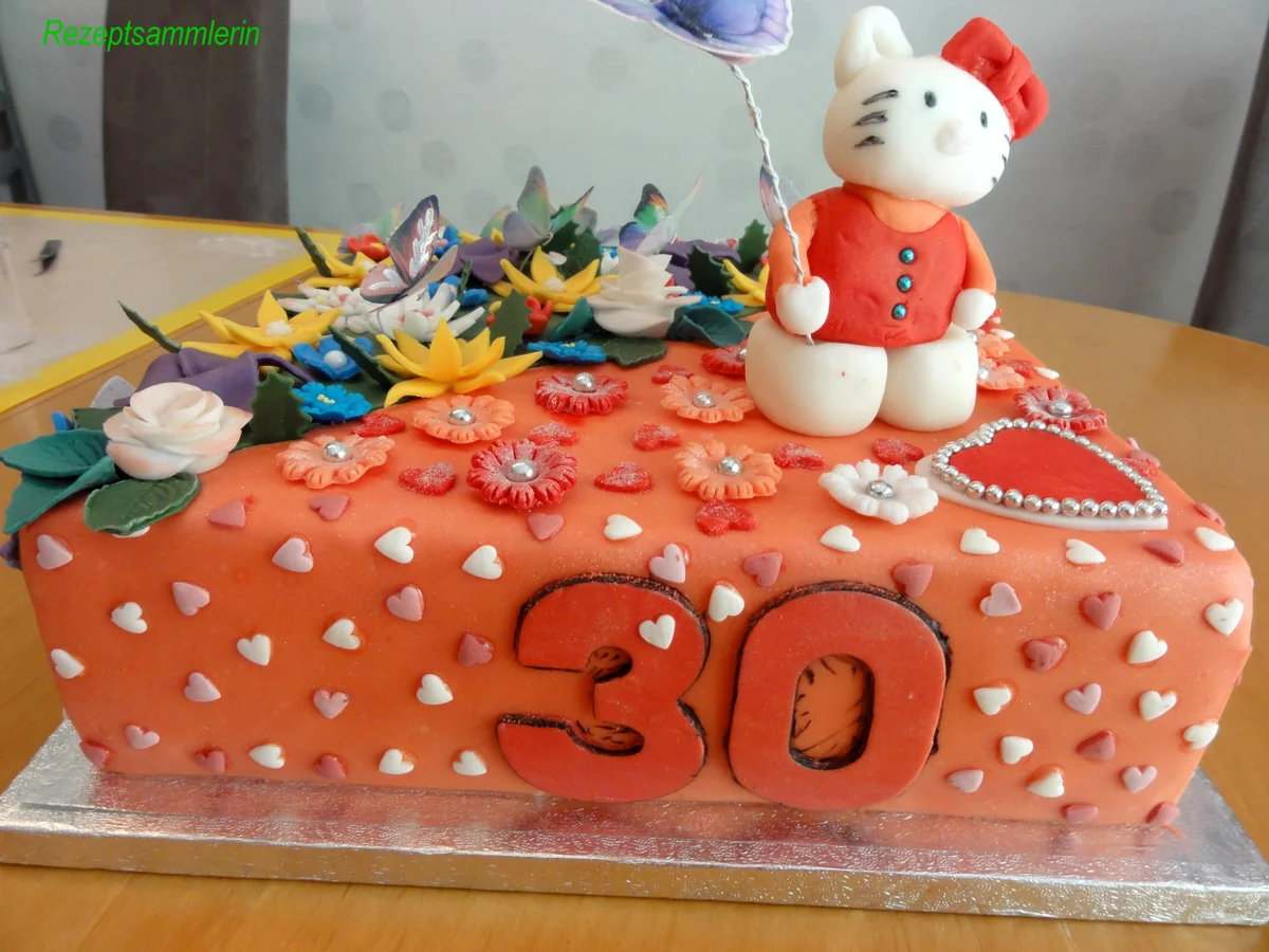 Biskuit:  HELLO KITTY ~ Torte mit Lemon-Sahne-Quark - Rezept - Bild Nr. 13