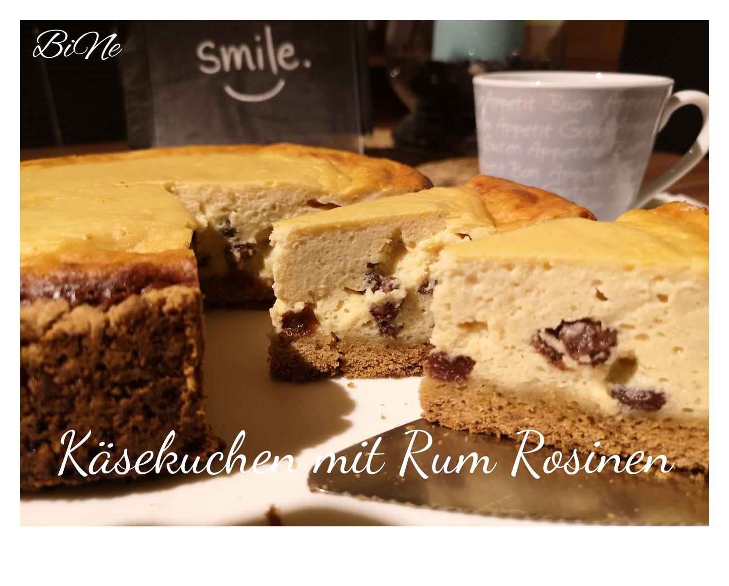 BiNe` S KÄSEKUCHEN MIT RUM ROSINEN - Rezept - kochbar.de