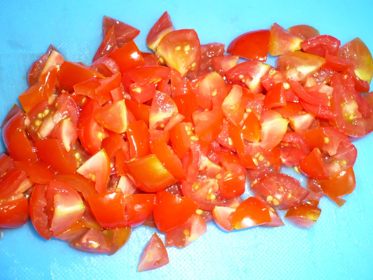 Zucchini - Spaghetti mit Frischkäse und Tomaten - Rezept - Bild Nr. 8752