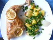 Hähnchenkeulen in Zitronen - Knoblauch - Soße - Rezept - Bild Nr. 8749