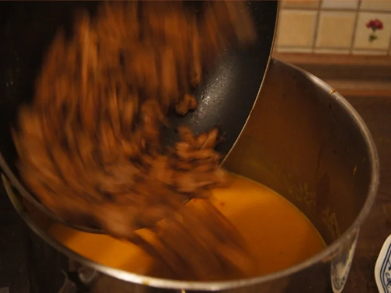 Rezept: Asiatisch gewürzte Kürbissuppe mit Hähnchenbrustfiletstreifen Bild Nr. 15 Asiatisch gewürzte Kürbissuppe mit Hähnchenbrustfiletstreifen - Rezept - Bild Nr. 15