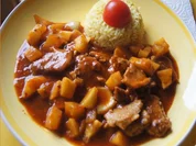 Schweinefilet süß-sauer im Römertopf mit Curry-Basmatireis - Rezept - Bild Nr. 2