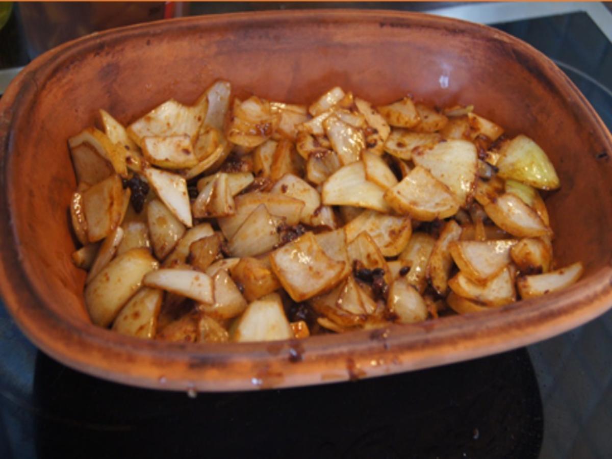 Schweinefilet süß-sauer im Römertopf mit Curry-Basmatireis - Rezept - Bild Nr. 12