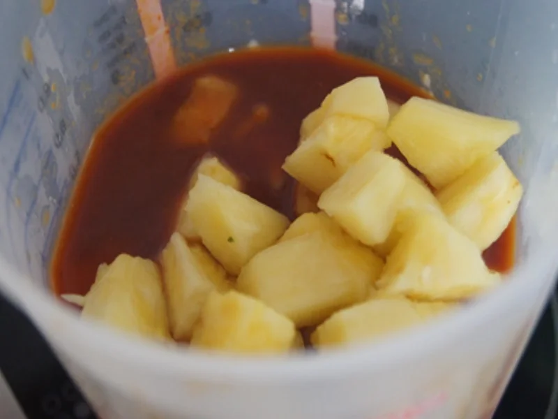 Schweinefilet süß-sauer im Römertopf mit Curry-Basmatireis - Rezept - Bild Nr. 15