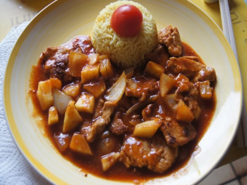 Schweinefilet süß-sauer im Römertopf mit Curry-Basmatireis - Rezept - Bild Nr. 24