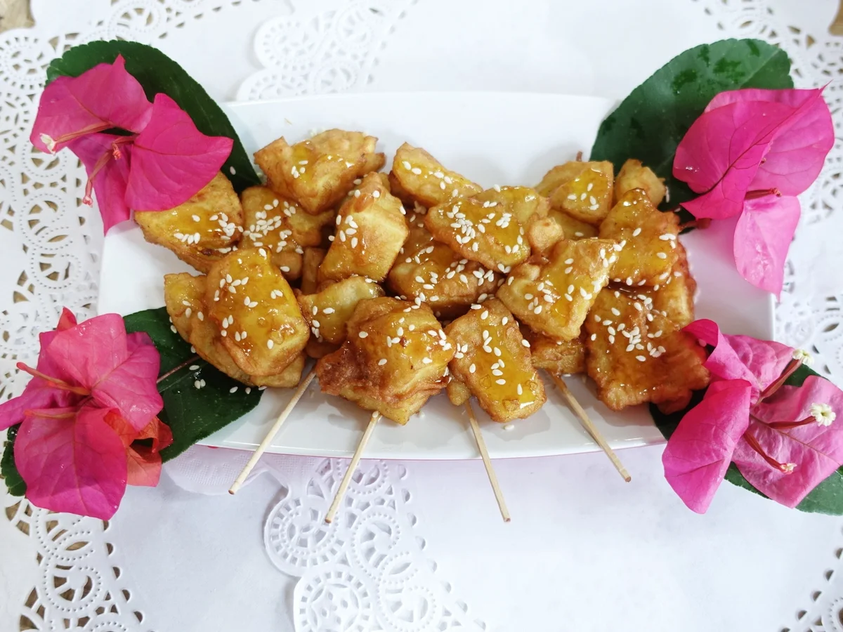 In Kokosteigmantel frittierte Ananas - Rezept - Bild Nr. 8865