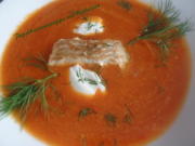 Paprikacremesuppe mit Kabeljau - Rezept - Bild Nr. 8866