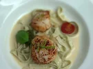 Jakobsmuscheln mit hausgemachten Fettuccine auf Rieslingsauce - Rezept - Bild Nr. 3