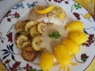 Kabeljaufilet mit Senfsauce, Zucchini und Drillingen - Rezept - Bild Nr. 8884
