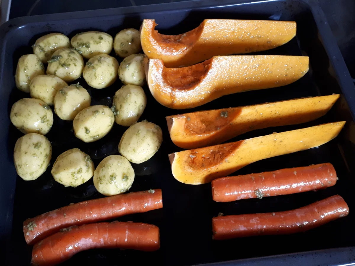 Kicherbraten mit Ofengemüse vegan - Rezept - Bild Nr. 8915