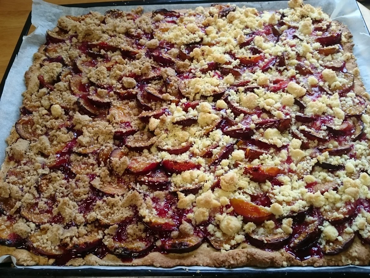 Zwetschgenkuchen mit Haselnusskern Boden - Rezept - Bild Nr. 8913