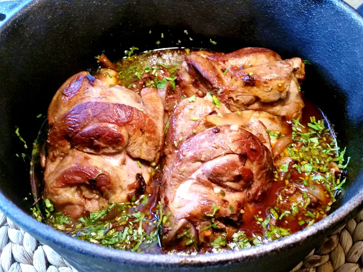 Marinierte Lammhaxe - geschmort - Rezept - Bild Nr. 8