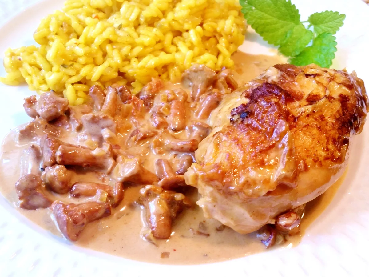 Grillhähnchen-Brust**  mit Pfifferlingen - Rezept - Bild Nr. 9