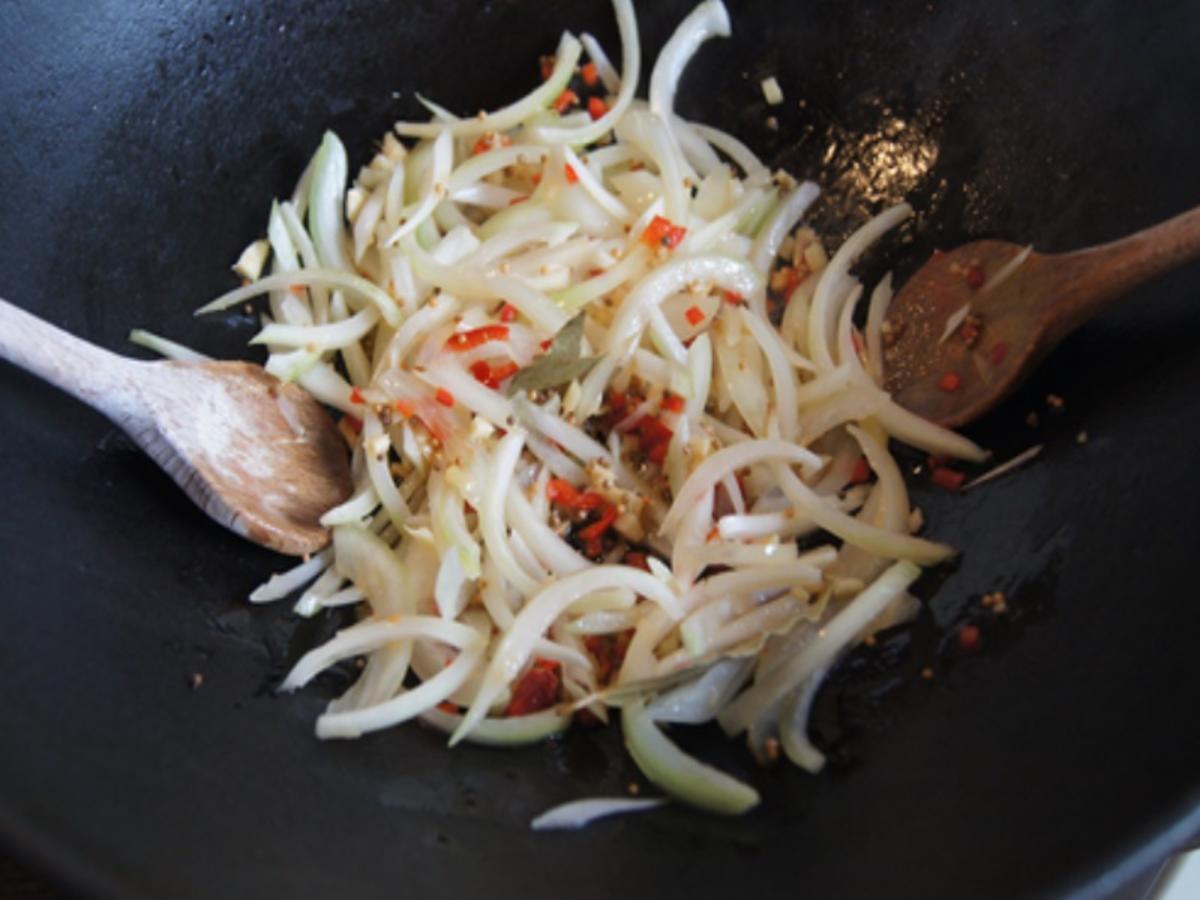 Wok-Fischvariation in Kokossauce mit Basmatireis - Rezept - Bild Nr. 13