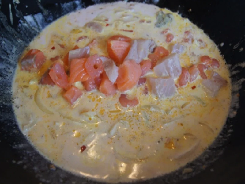 Wok-Fischvariation in Kokossauce mit Basmatireis - Rezept - Bild Nr. 17