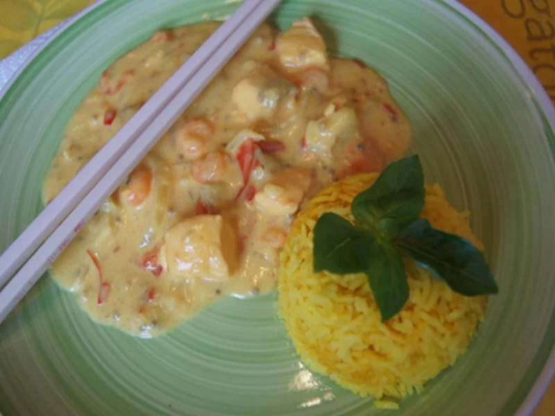 Wok-Fischvariation in Kokossauce mit Basmatireis - Rezept - Bild Nr. 25