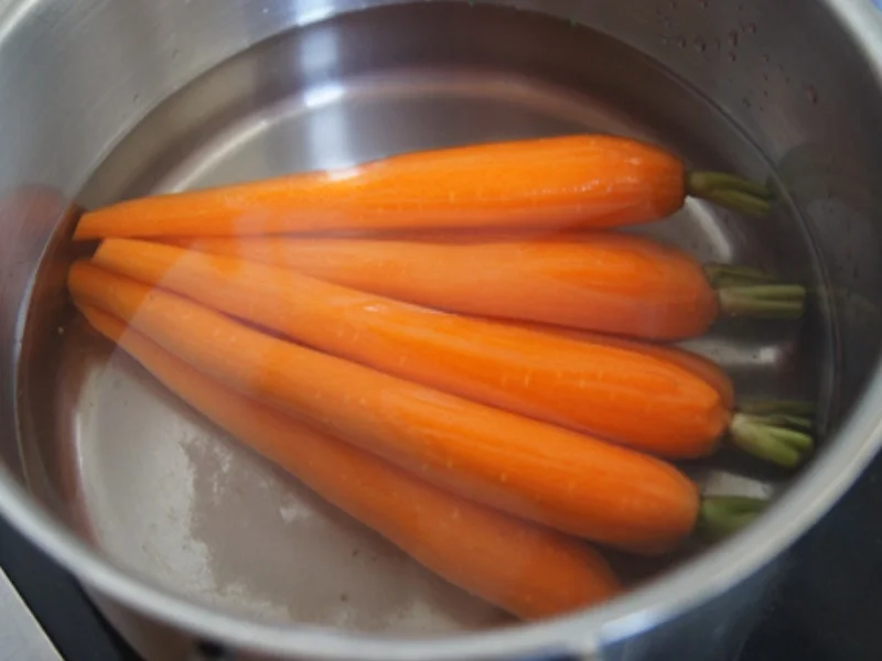 Rezept: Kalbsschnitzel mit Honigmöhren, Möhrenkraut-Pesto und Bratkartoffel-Drillingen Bild Nr. 11 Kalbsschnitzel mit Honigmöhren, Möhrenkraut-Pesto und Bratkartoffel-Drillingen - Rezept - Bild Nr. 11