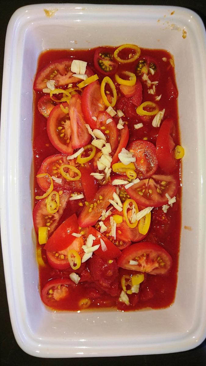 Eier ersoffen in überbackenen Tomaten - Uova affogare nell' pomodori al forno - Rezept - Bild Nr. 2