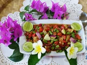 Sambal matah mit Schlangenbohnen und Auberginen auf Lombok Art - Rezept - Bild Nr. 2