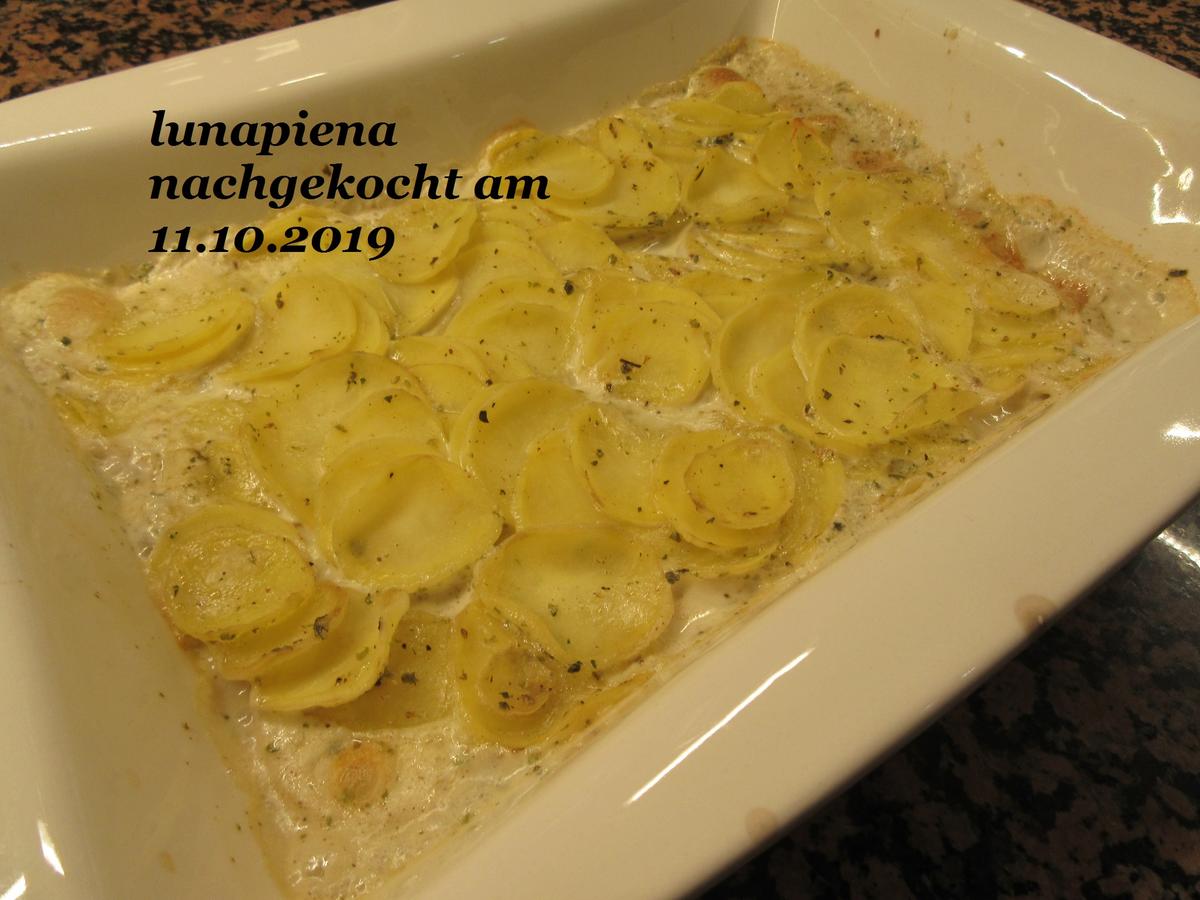 Schweinemedaillons unter Pilzkruste auf Kartoffelauflauf - Rezept - Bild Nr. 11