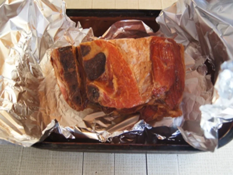 Rezept: Kasseler Nackenbraten mit Weißkraut auf böhmischer Art und Knödel halb und halb Bild Nr. 4 Kasseler Nackenbraten mit Weißkraut auf böhmischer Art und Knödel halb und halb - Rezept - Bild Nr. 4